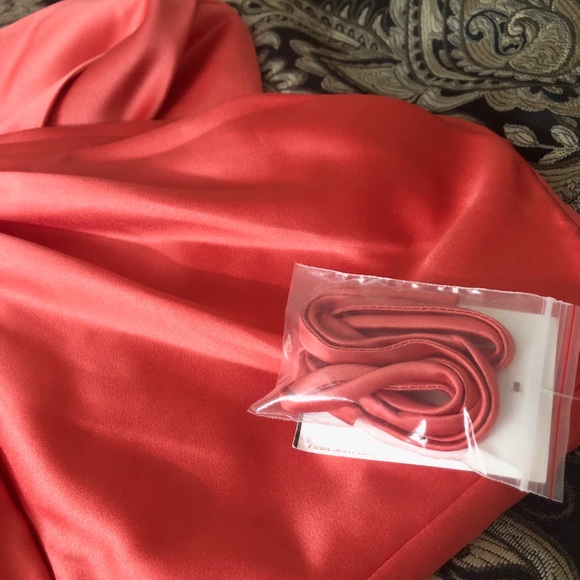 NWT Strapless satin guava pink dress - Picture 4 of 5